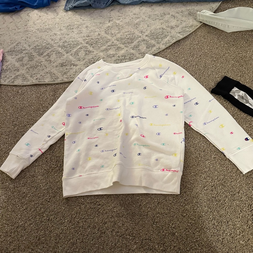 Champion White Athletic Sweatshirt